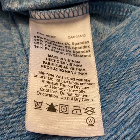 ASICS long sleeve blue V-neck top size Large - Picture 11 of 12